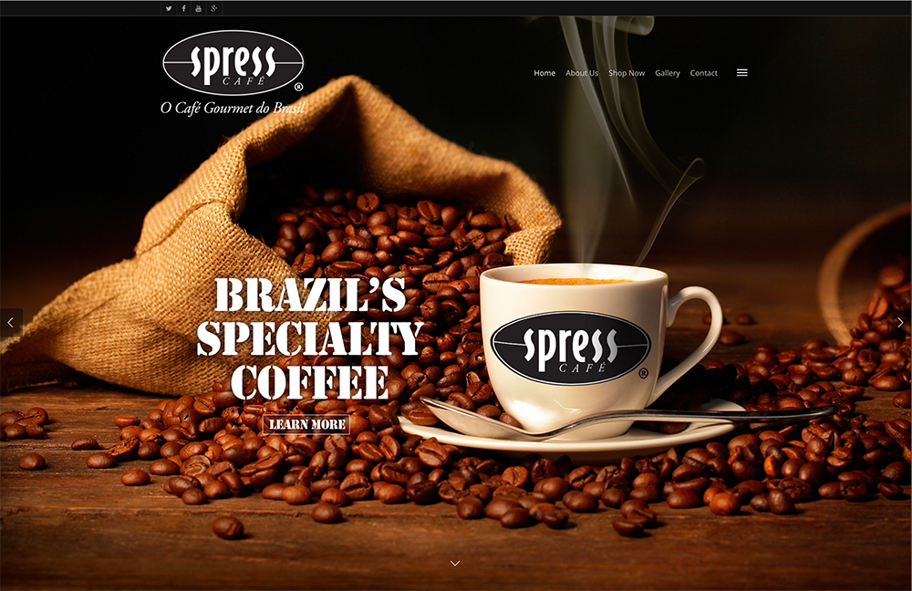 Coffee company website design