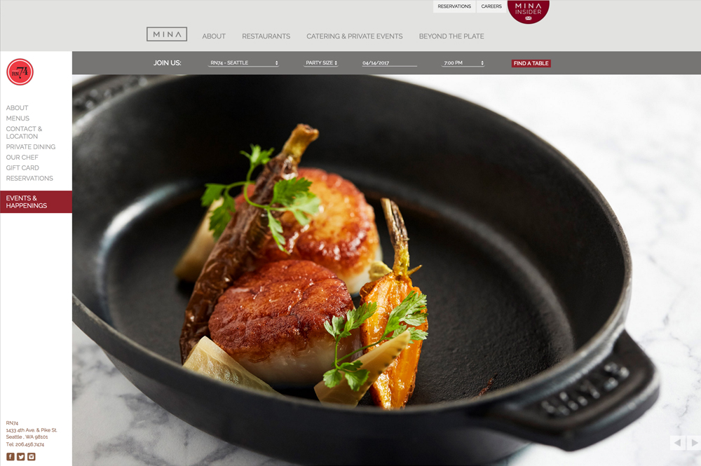 Allentown Restaurant Website Design